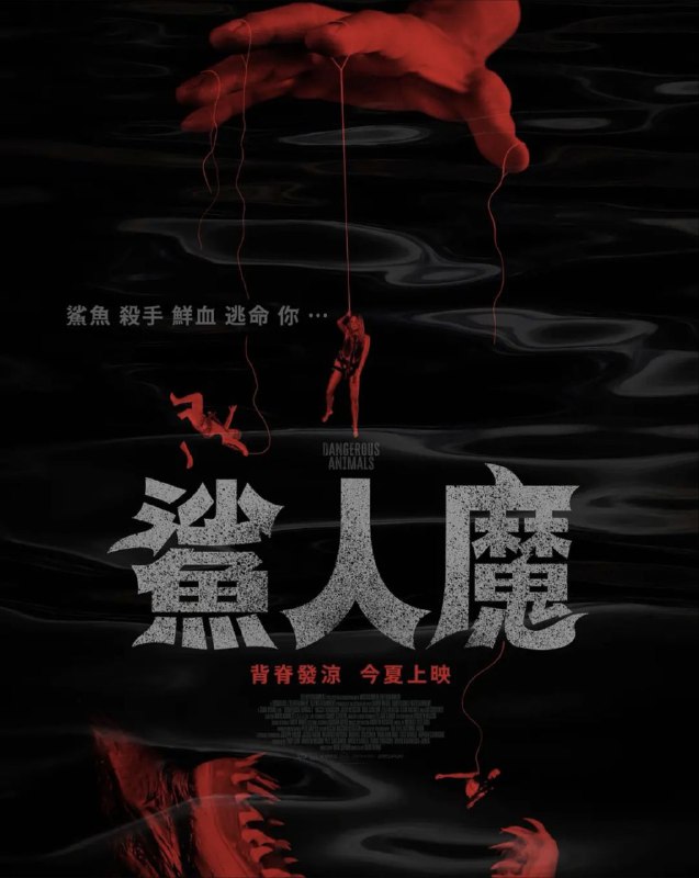 名称：危险动物 / 鲨人魔 (2025) 4K 内嵌简中字幕描述：一个沉迷于鲨鱼的连环杀手绑架了一个无忧无虑的冲浪者，绑在自己的船里，要举行一个仪式把她喂鲨鱼