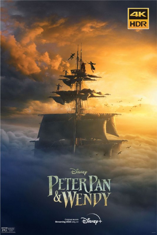 名称：彼得·潘与温蒂 (2023) 4K HDR 中字内嵌字幕描述：讲述一个关于小飞侠彼得·潘（亚历山大·莫洛尼 Alexander Molony 饰）同温蒂（艾尔·安德森 Ever Anderson 饰）友情故事，揭开胡克船长（裘德·洛 Jude Law 饰）鲜为人知的往事