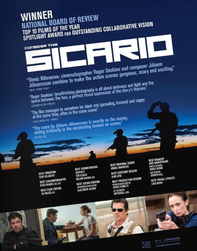 名称：边境杀手 (2015) 4K HDR 内封简繁英字幕描述：亚历桑德罗（本尼西奥·德尔·托罗 Benicio Del Toro 饰）是曾经卧底在毒枭身边的前任特工，马特找到了他，希望经验丰富的他能够成为行动小组的战略顾问，然而亲历过地狱的亚历桑德罗完全不按常理出牌，他的所作所为时常刺激着凯特脆弱而又敏感的神经