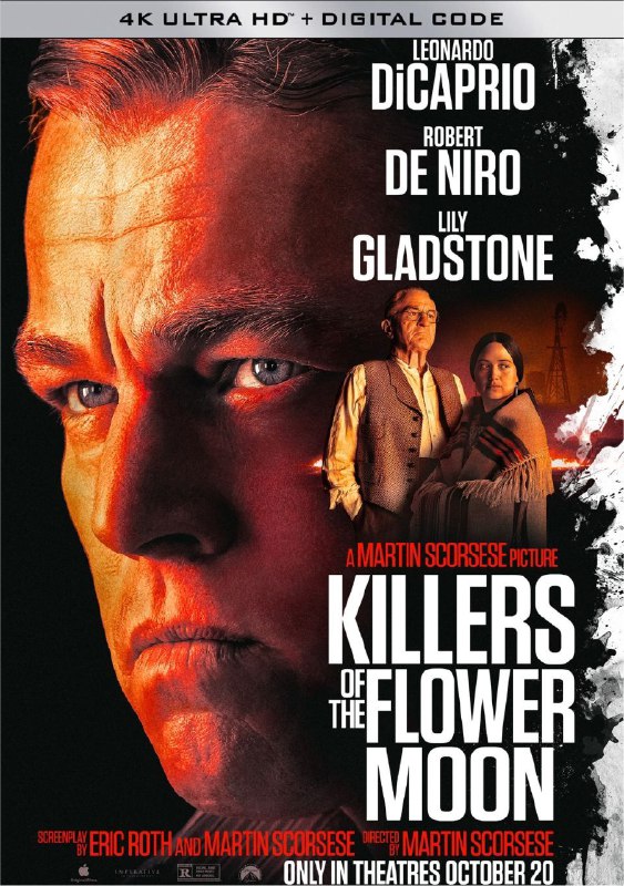 名称：花月杀手 (2023) 4K HDR & Dv 外挂简英字幕描述：影片改编自大卫·格兰所著畅销书《Killers of the Flower Moon：The Osage Murders and the Birth of the FBI》，聚焦1920年代的美国俄克拉何马州，“欧塞奇族印第安人谋杀案”（Osage Indian Mur ders）