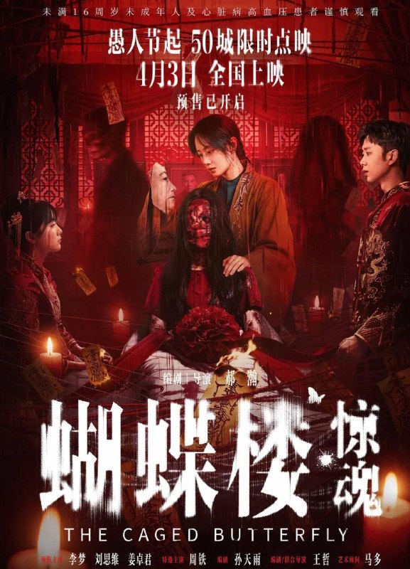 名称：电影：蝴蝶楼·惊魂 (2026) 恐怖片描述：神秘的陆家别墅又叫蝴蝶楼，是出了名的凶宅