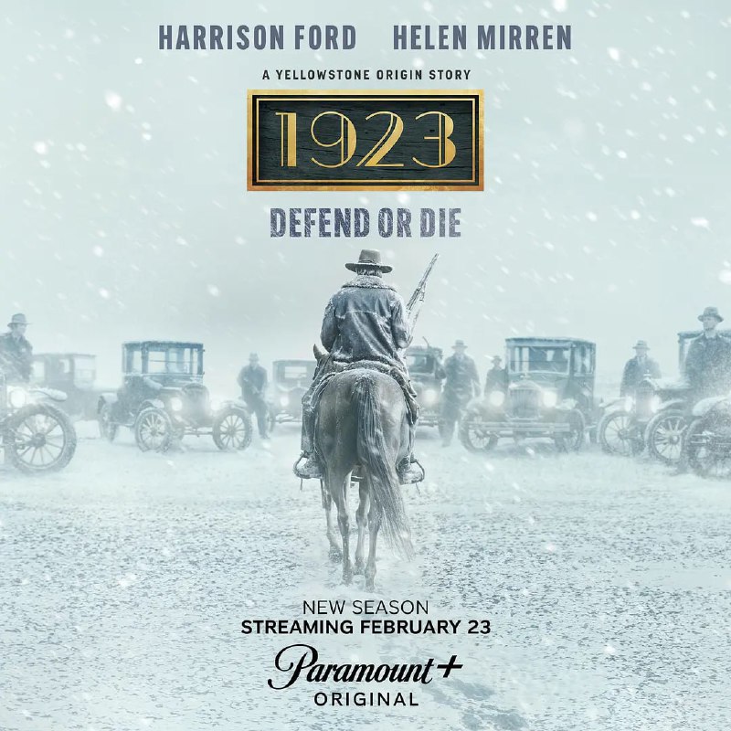 名称：1923 2季全4K HDR & Dv  中字外挂字幕描述：本剧依然由泰勒 · 谢里丹打造，海伦 · 米伦和哈里森 · 福特主演，介绍新一代的达顿家族成员，并探索 20 世纪初流行病、历史性干旱、禁酒令、目无法纪和经济大萧条困扰着的美国西部山区，时间线涵盖第一次世界大战结束 (1918) 和禁酒令开始 (1920)