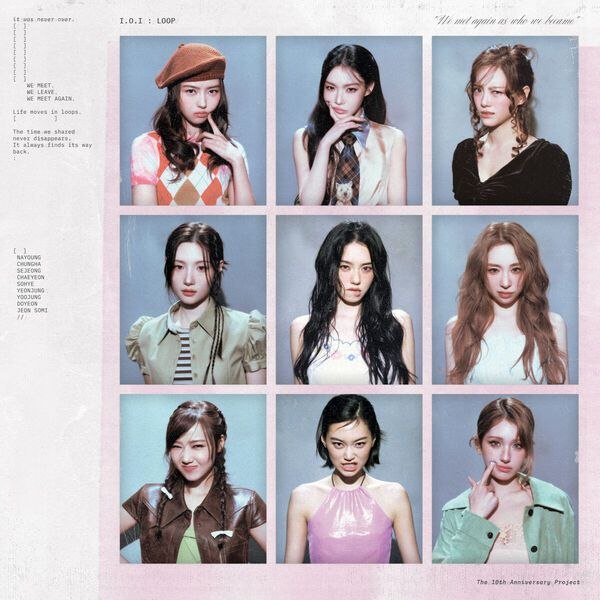 名称：I.O.I 3rd MINI ALBUM [I.O.I  LOOP] FLAC 24B - 96khz qobuz描述：I.O.I 3rd MINI ALBUM [I.O.I LOOP]I.O.I全新第三张迷你专辑重磅上线，以LOOP为核心概念勾勒循环往复的青春情绪，曲风灵动多变，人声层次细腻饱满
